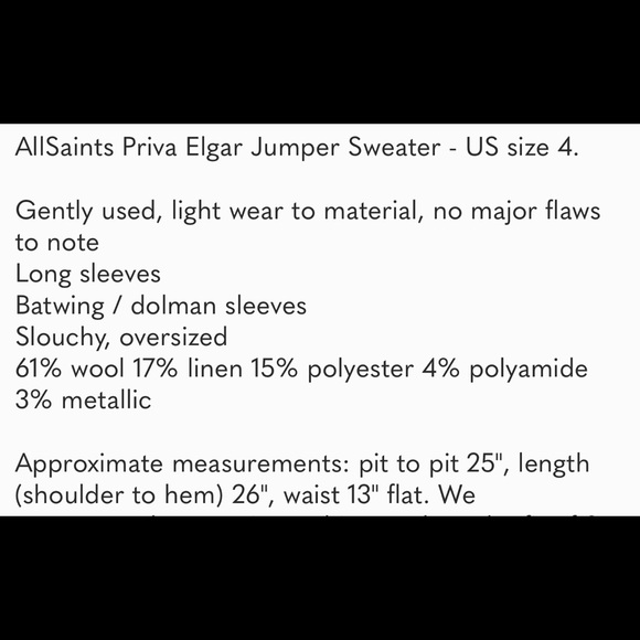 All Saints Priva Elgar Jumper Sweater - Picture 9 of 9